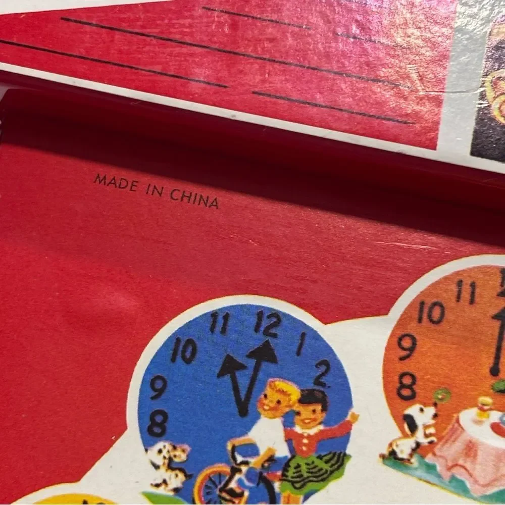 Vintage Fisher-Price Little Red School House Music Box Teaching Clock 2005 WORKS